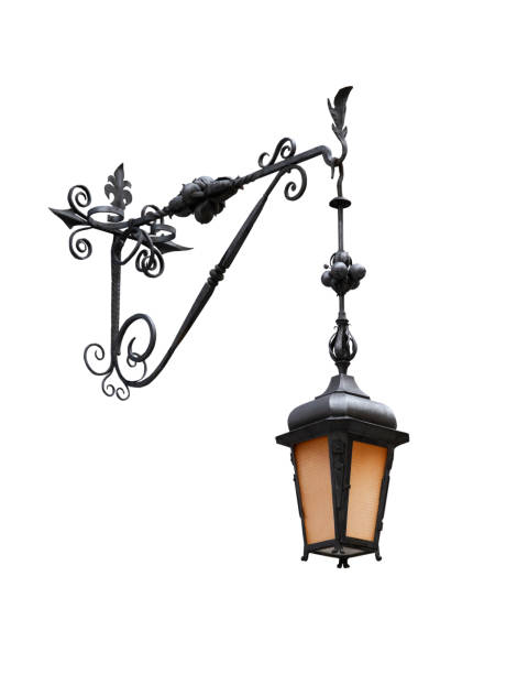istock vintage street night lamp isolated on white background 1470323745