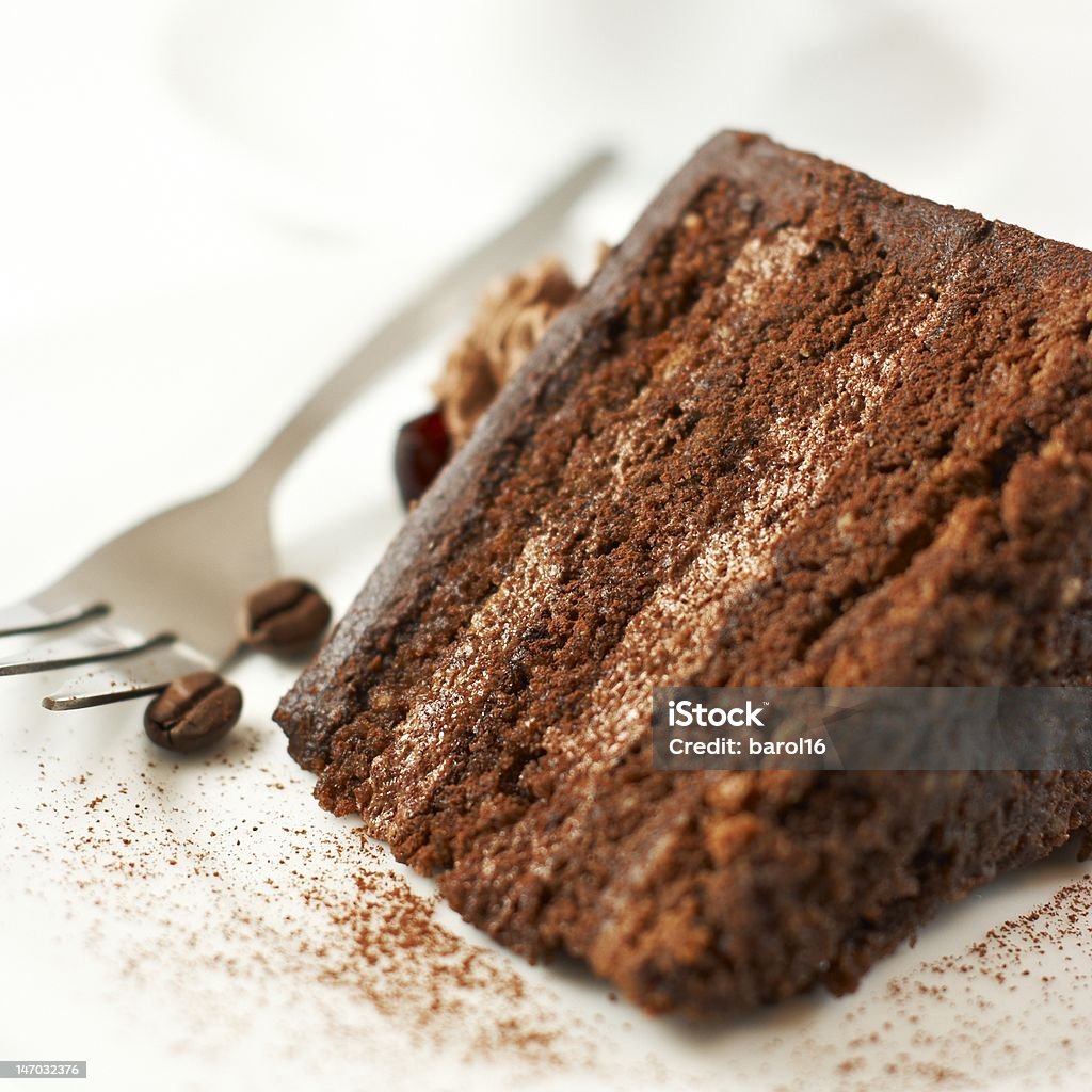 Chocolate Cake chocolate cake with cocoa and coffee beans Cake Stock Photo