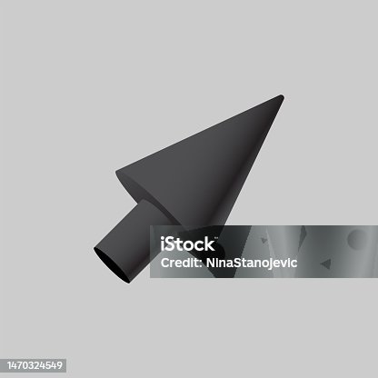istock Black mouse pointer icon design. Mouse cursor sign. Vector illustration. 1470324549