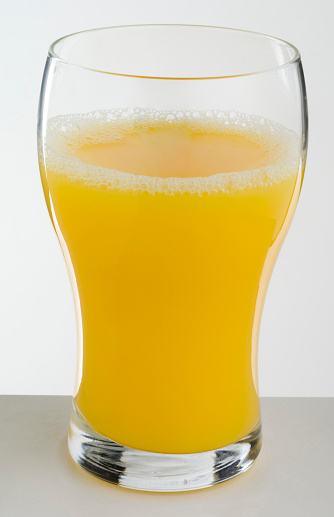 Orange bottle isolated on white