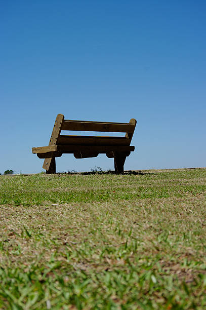 Vertical Picture of bench stock photo