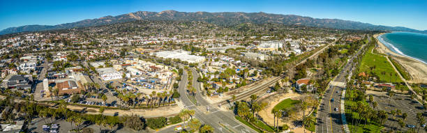 istock Santa Barbara California Beach Pier Panorama 1470332718