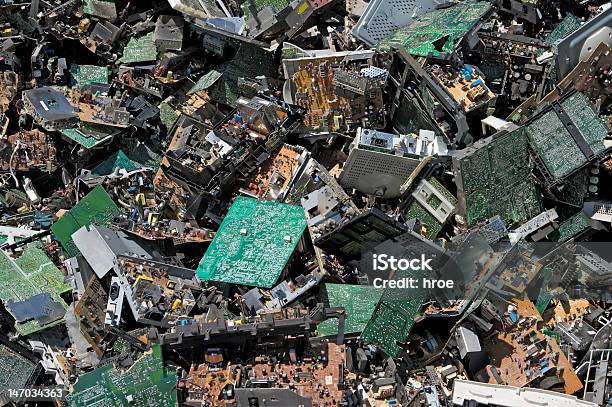 Circuit Board Pile Stock Photo - Download Image Now - Scrap Metal, Circuit Board, Electronics Industry