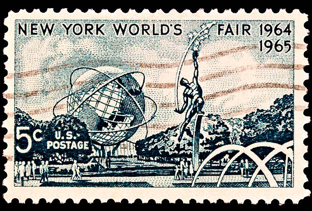 la feria de nueva york mundo 1964-1965 entrega - flushing fotografías e imágenes de stock