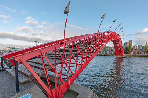 Python Bridge Night Python Bridge Amsterdam Evening Stock Photo - Download Image Now ...