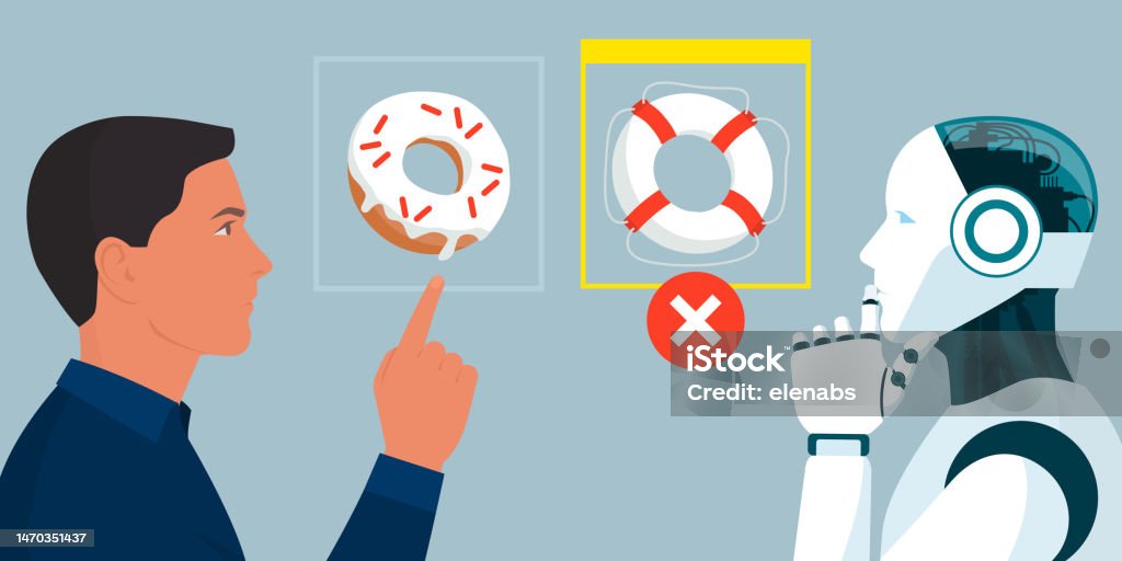 Robot Failing Ai Robot Fails In Image Recognition Stock Illustration - Download Image ...