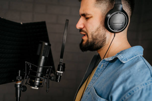 istock Young man recording a song 1470354498
