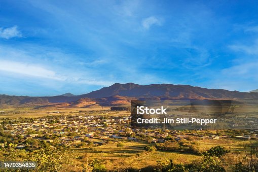 istock Viewpoint Above the Valley: The Rural City of San Marcos and a distant mountain 1470354835