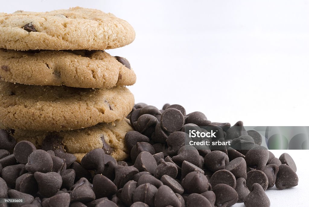 Chips de Chocolate e Cookies - Foto de stock de Alimento básico royalty-free