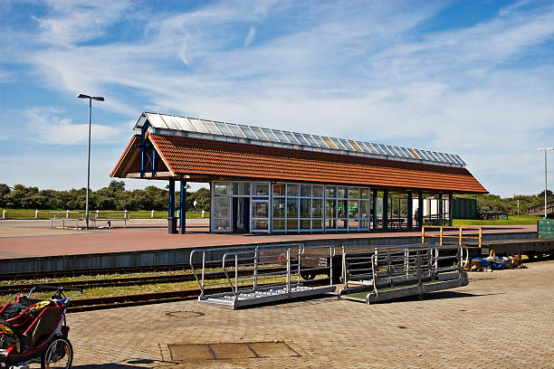 Deserted station stock photo