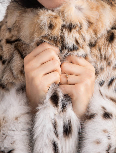 istock Woman holding her fur with her hands. Close-up. 1470357005