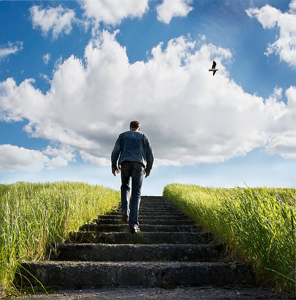 Stairway on blue heaven