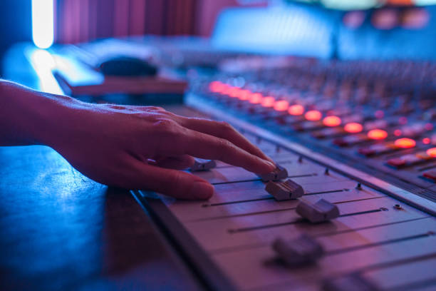 istock Man Operating With Sound Recording Studio Mixer 1470359326