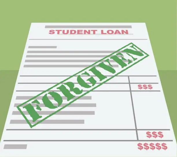 Vector illustration of Studen Loan Forgiveness