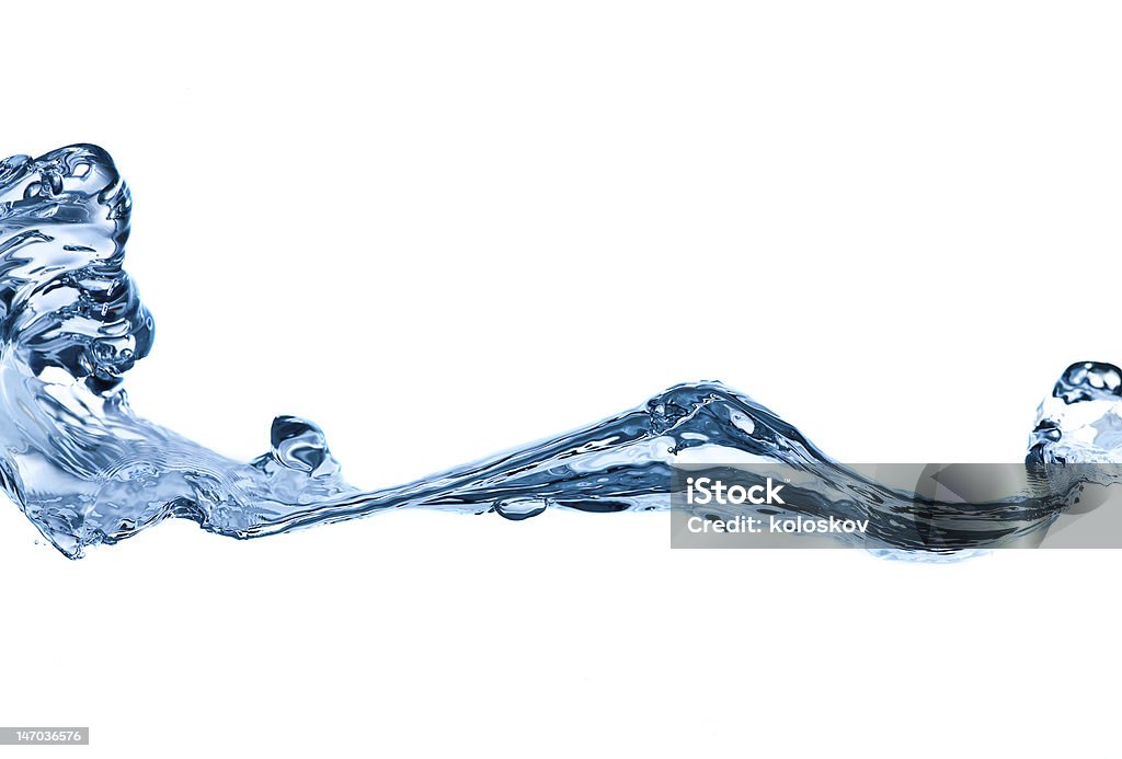 Colpo isolato di spruzzi d'acqua - Foto stock royalty-free di Acqua