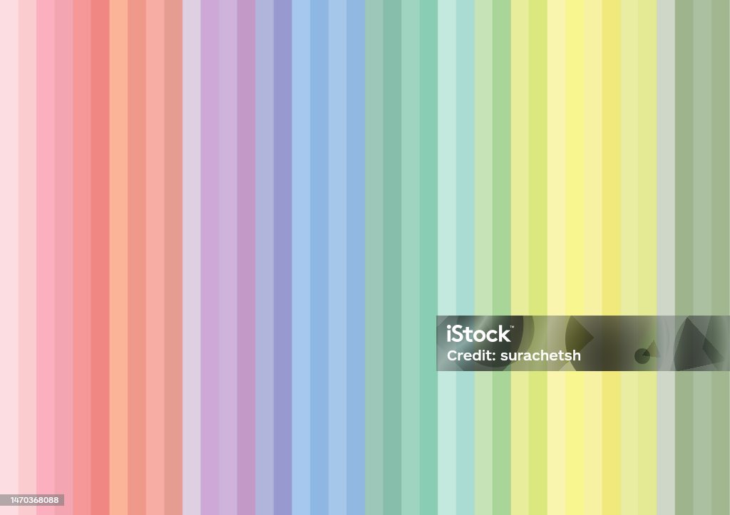 One Pastel Line Minimal Pastel Rainbow In Vertical Line Stock Illustration - Download ...