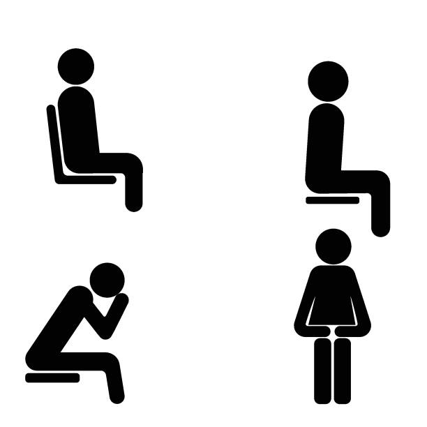 person sitting icon person sitting icon illustration design helicopter seat stock illustrations