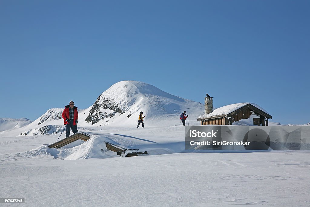 Cabina in cima alla montagna - Foto stock royalty-free di Norvegia