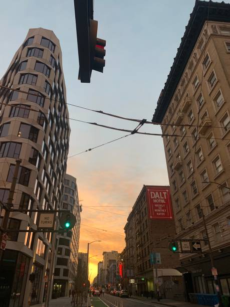 istock Sunset in the busy City 1470375814