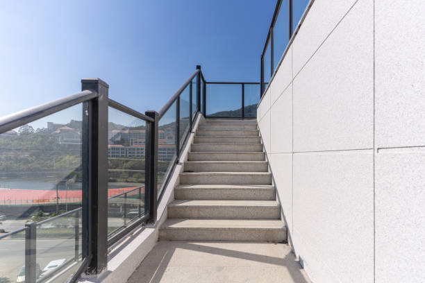 istock Cement frame decoration and external corridor of the building 1470376340