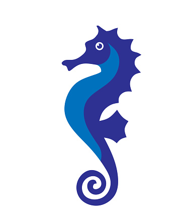 simple Sea Horse creative vector illustration