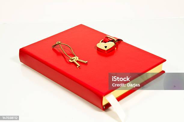 Locked Diary Stock Photo - Download Image Now - Diary, Lock, Key