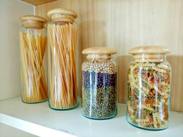istock Dried food in glass bottles. 1470383502