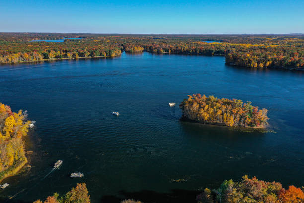 istock Boats on Lake in Wisconsin 1470388454