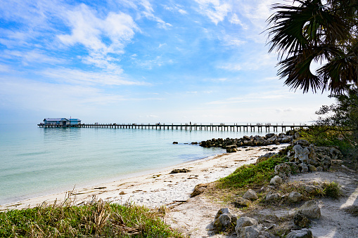 Wooden Pier and Beach, Anna Maria Island in Anna Maria, Florida, United States