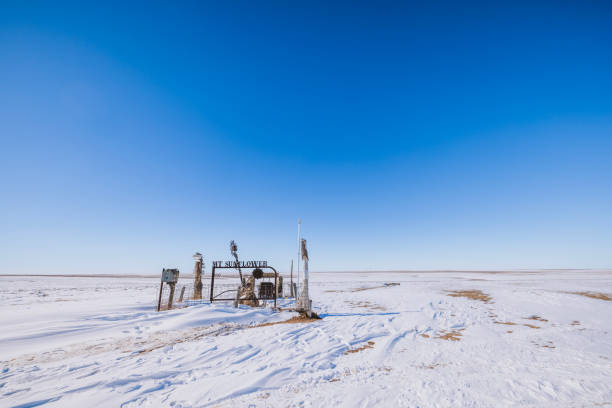 Mount Sunflower in winter, highest point in Kansas