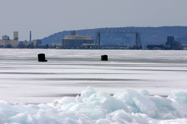 istock Ice Fishing, Lake Superior, Duluth Mn 1470395562
