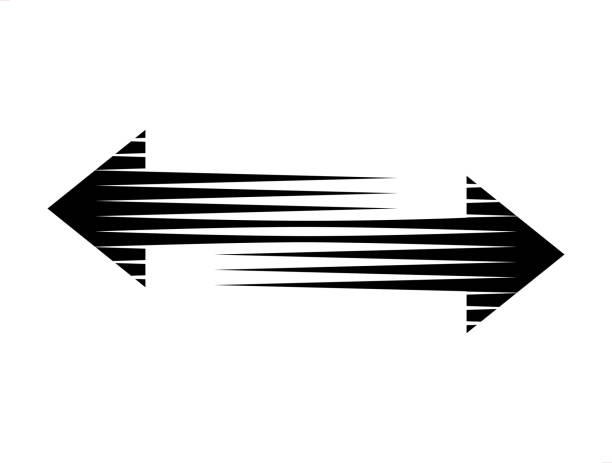 двойные стрелки - two way traffic stock illustrations