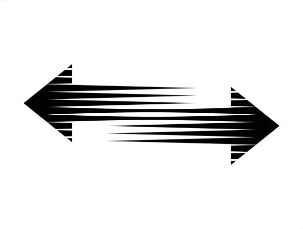 Vector illustration of dual arrows