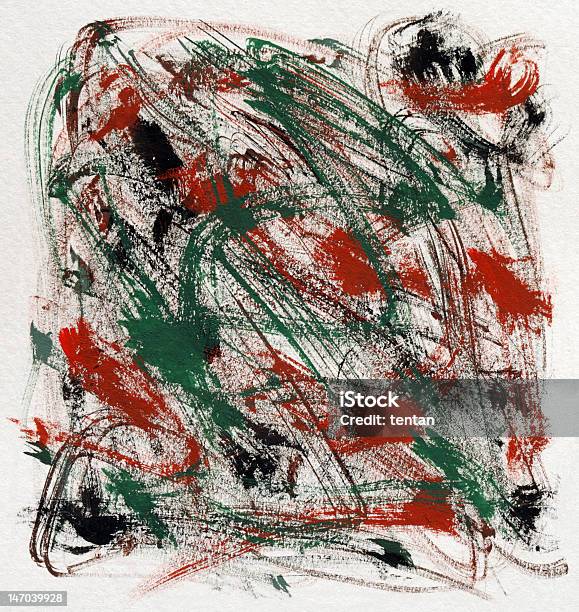 Vermelho Verde Preto Traços Largos - Fotografias de stock e mais imagens de Abstrato - Abstrato, Arte, Arte e Artesanato - Arte visual