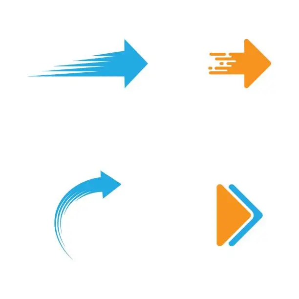 Vector illustration of faster arrow logo vektor template