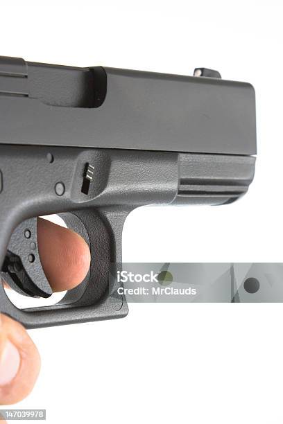 Handgun Being Aimed Stock Photo - Download Image Now - Black Color, Caliber, Cut Out