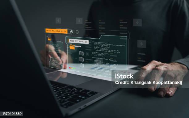 Software Developer Or Programmer Coding Program With Laptop Create ...