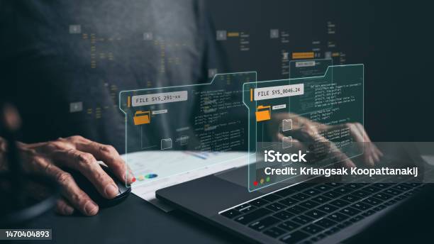 Software Developer Or Programmer Coding Program With Laptop Create ...