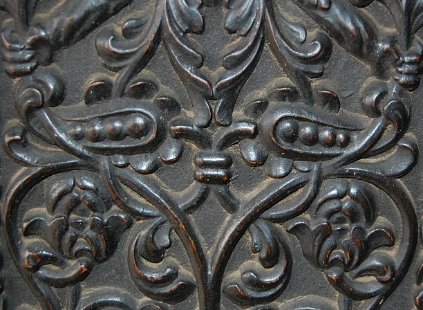 Carved wood stock photo