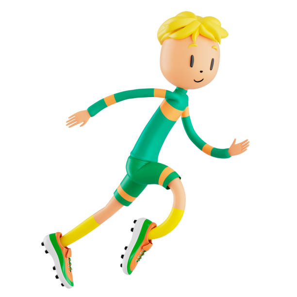 istock 3d boy cartoon character in action with clipping path. 3d illustrator. sport activity. exercise fitness. workout training lifestyle. man player. technology VR. gym outdoor. cyberspace object concept. 1470407843