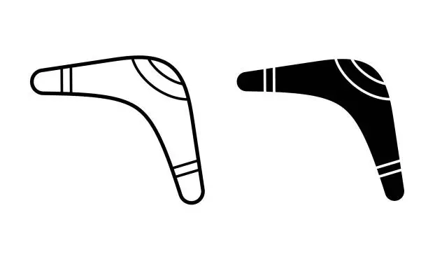 Vector illustration of Boomerang icon set vector illustration.bumerang icon