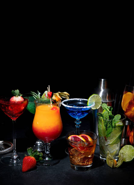 istock Set of various classic cocktails 1470410855