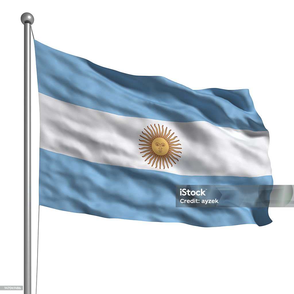 Bandeira da Argentina (isolado - Royalty-free Argentina Foto de stock