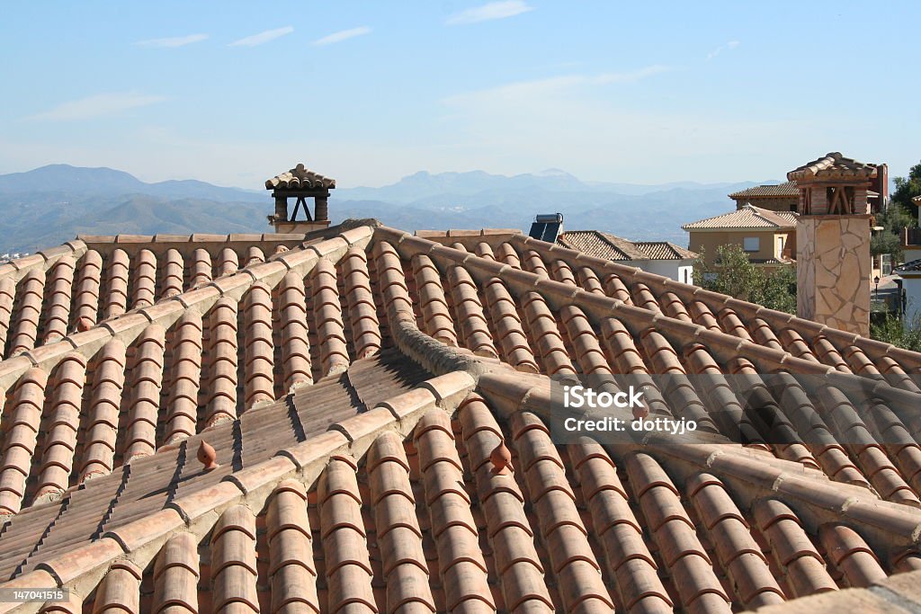 Espanhol telhados - Foto de stock de Arquitetura royalty-free