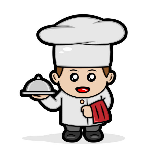 Little Chef vector art illustration