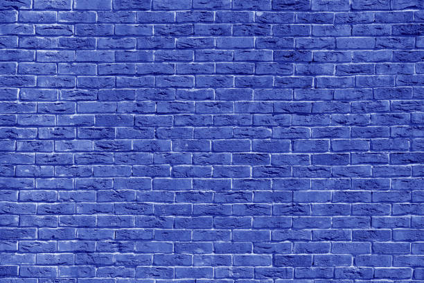 istock Blue brick building wall. Interior of a modern loft. 1470418905