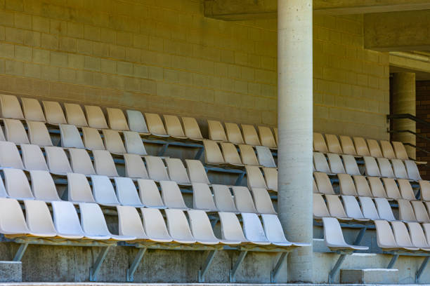 istock Rows of plastic seating in a stadium 1470419627