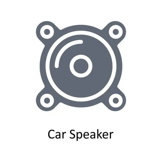 Vector illustration of Car speaker Vector Solid Icons. Simple stock illustration stock