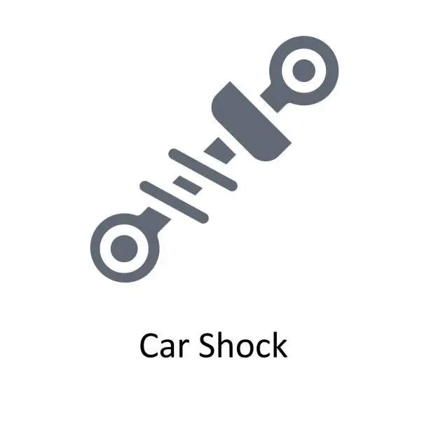 Vector illustration of Car Shock Vector Solid Icons. Simple stock illustration stock