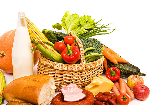 istock Basket with some food 147042225